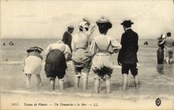 VINTAGE POSTCARD Excursion trains One Sunday to the Sea