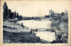 VINTAGE POSTCARD Perreux Quay of Argonne