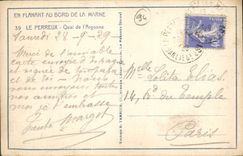 VINTAGE POSTCARD Perreux Quay of Argonne