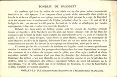 POSTAL Denis santo Tomb De Dagobert de la VENDIMIA