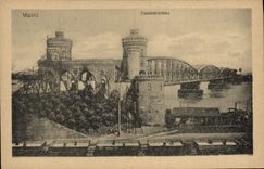 VINTAGE POSTCARD Mainz Elsenbabrucke