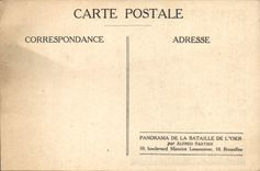 VINTAGE POSTCARD Panorama Of the Battle Of Yser Militaria