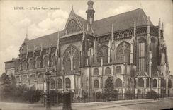 VINTAGE POSTCARD Liege the Church Jacques Saint