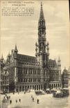 VINTAGE POSTCARD Brussels Grand Places the Town hall
