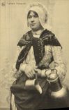 CPA Laitiere Flamande Folklore costume