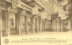 VINTAGE POSTCARD Brussels the ghotic Room Gothic Room