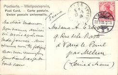 VINTAGE POSTCARD Gruss Vom Rhein Kaiserbrucke Mainz Wiesbaden