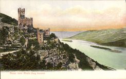 VINTAGE POSTCARD Gruss Vom Rhein Burg Sooneck