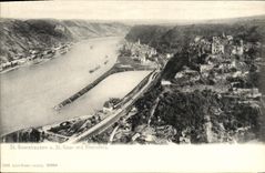 VINTAGE POSTCARD St Goarshausen U St Goar MIT Rheinfels