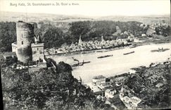 VINTAGE POSTCARD Burg Katz St Goarshausen U St Goar has Rhein