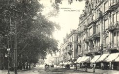 VINTAGE POSTCARD Wiesbaden Wilhelmstrasse