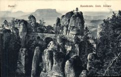 CPA Bastei Basteibrucke Sachs 