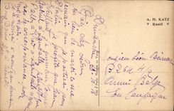 VINTAGE POSTCARD the Words Of Love Are Charming Birds Woman Clover