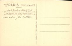 CPA Paris En Flanant L'Arc De Triomphe Et La Place De l'Etoile