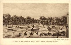 VINTAGE POSTCARD Paris the Fort Of the Palais Royal in 1650