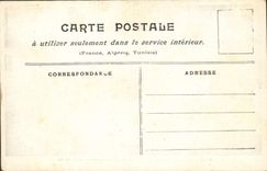 VINTAGE POSTCARD Paris Floods Street Holy Charles Grenelle Eiffel Tower