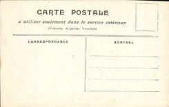 VINTAGE POSTCARD Paris Floods street Lecourbe Truck farms