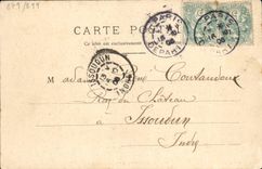 VINTAGE POSTCARD Paris the Street Muller has Montmartre