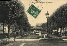 VINTAGE POSTCARD Paris the Public garden De Vaugirard