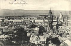 VINTAGE POSTCARD Mainz Vom Stephansturm