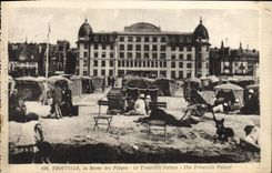 POSTAL Trouville de la VENDIMIA la reina del hotel luxe de Trouville De de las playas
