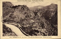 VINTAGE POSTCARD Gourdon Excuraion at the Falls of the Wolf Way of the paradise