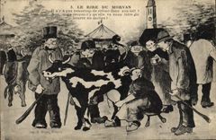 CPA Le Rire Du Morvan Folklore Vache 