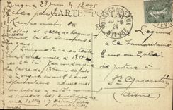 POSTAL de la VENDIMIA la risa de la vaca del folklore de Morvan