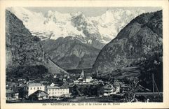 VINTAGE POSTCARD Courmayeur And the Chain Of the White MT