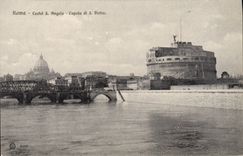 Casa de señorío de Roma de la POSTAL de la VENDIMIA S Angela Cupola Di S Pedro