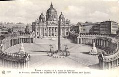 POSTAL Roma Basilica Di S Pedro de la VENDIMIA en Vaticano Facciata