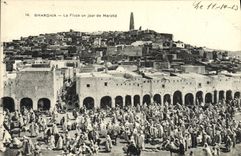 VINTAGE POSTCARD Ghardaia the Place One Day Of Market