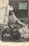 VINTAGE POSTCARD a Wool Ropemaking machine