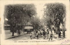 VINTAGE POSTCARD Sidi Bel Abbès Military Cercie And the Avenue Of the Station