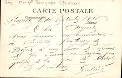 VINTAGE POSTCARD Ferryville Street Admiral Courbet Grocer