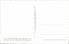 MODERN CARD Mostaganem View on the Arab city and the Abd-el-Kader Marabout