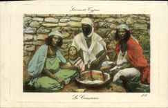 CPA Scenes Types Le Couscous Folklore 