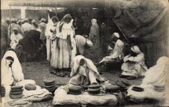 CPA Maroc Scenes et Types Marche de Pain arabe 