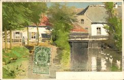 VINTAGE POSTCARD Brussels the Seine and small the island