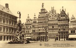 CPA Anvers Grand Place et monument Brabo