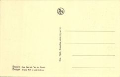 VINTAGE POSTCARD Bruges Bridge of the beguinage