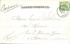 VINTAGE POSTCARD Dining the Meuse and the Bayard rock Fish Sinning