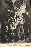VINTAGE POSTCARD Antwerp Deposition Rubens