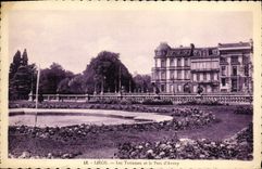 VINTAGE POSTCARD Liege Terraces and the Park of Avroy