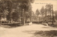 VINTAGE POSTCARD Eymael Landscape with the old Bridge
