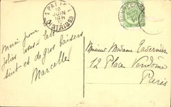 VINTAGE POSTCARD Bonsecours Dreve of the castle of the Hermitage