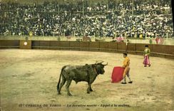 VINTAGE POSTCARD Bullfight De last Toros It suerte Bullfight