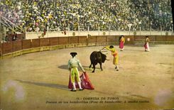 CPA Corrida De Toros Puesta de las banderillas Corrida 