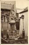 CPA Statue Vierge ville en Espagne