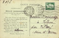 VINTAGE POSTCARD Paris Trocadero and Large Water Publicity the Beautiful Flower stand